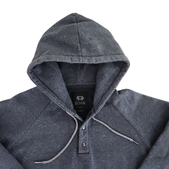 DJAB Heathered Blue Pullover Hoodie – Size M - Picture 3 of 13